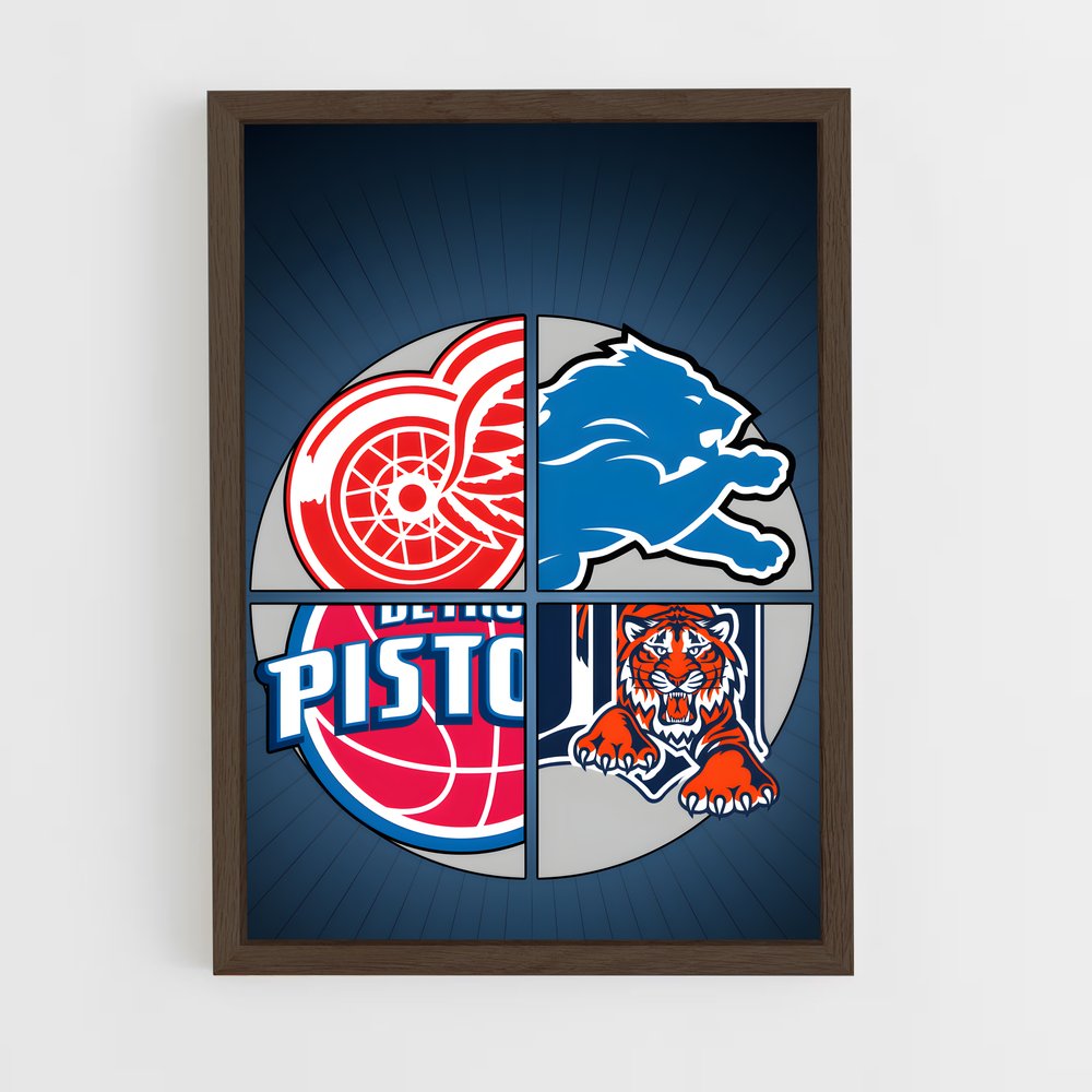 Poster Detroit Dreamscape – affiche Basketball (vue 5)